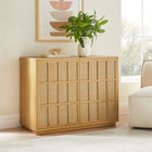 Modway - Aiko Armoire d’accent - 39 po - Chêne clair-Panneaux de porte tissés