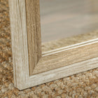 HOMCOM - Miroir pleine longueur sur pied ou à poser - 53,3 po l x 162,6 po H - marron-Couleur : grain de bois blanc et grain de bois foncé 
