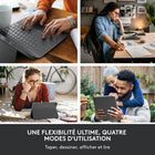 Logitech - Étui clavier Combo Touch pour iPad A16/ 10.9" (10e génération) - Anglais - Gris Oxford-Pavé tactile haute précision: Modifiez des documents, parcourez les applications et créez des présentations avec une précision inégalée à l'aide d'un pavé tactile multi-gestes familier.