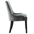 Modway - Marquis Performance Velvet Chaises de salle à manger Ensemble de 2 - Gris-Capsules de pied non marquées