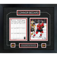 Connor Bedard First Goal Scoresheet Collage - Impression encadree - 28" x 24"-Qualité supérieure - scoresheet framed