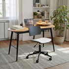 Zuo - Duravel Chaise de bureau - Blanc/Noir-Supporte jusqu'à 330 lb