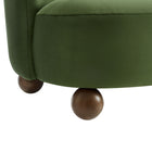 Modway - Monroe Performance Velvet Chaise d’accent - Noyer vert mousse-8