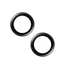 PanzerGlass - Protecteur d'objectif d'appareil photo Hoops pour iPhone 15/15 Plus - Transparent-Cadre en aluminium noir