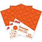 JAM Paper Sceaux autocollants ronds, 1 1/2 po, orange, 360/paquet-Taille : 1,66 po