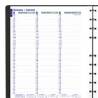 Blueline - 2027 agenda hebdomadaire MiracleBind 12 mois avec reliure à double spirale – 10 3/4 po x 8 1/8 po – noir – bilingue-Onglets laminés autocollants