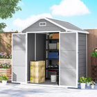 Outsunny - Remise de rangement d’extérieur 6 pi x 5 pi-Plancher intégré empêchant l'infiltration de l'eau de pluie et protégeant le contenu  
