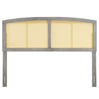 Modway - Halcyon Canne Tête de lit Queen, Gris-Options de cadre de lit interchangeables