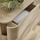 Modway - Mirae 6 tiroirs Commode incurvée, Chêne clair brossé-Construction en bois d’ingénierie