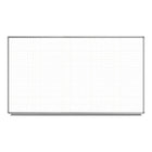 Luxor tableau blanc fantôme magnétique fixé au mur, 72 po x 40 po-Tableau blanc magnétique de 72 po x 40 po avec motif de grille fantôme de 2 po x 2 po