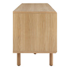Modway - Kurtis 67 po Meuble à disques TV et vinyle, Chêne-Pieds en bois robustes