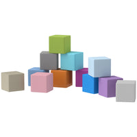 Soozier - Ensemble de 12 blocs de mousse souples pour tout-petits - Couleurs claires-Convient pour une utilisation à l'école, à la garderie ou à la maison  