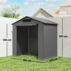 Outsunny abri portable 6 pi x 4 pi-Présente un aspect élégant de faux abri métallique, embellit votre jardin avec une faible empreinte  
