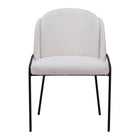 Zuo - Jambi Chaise de salle à manger - Ivoire - Ensemble de 2-Tissu style mouton bouclé