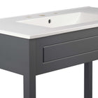 Modway - Altura 36" Vanette de salle de bain - Gris blanc-Matchs non inclus