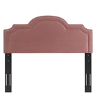 Modway - Belinda Performance Velvet Tête de lit King/King de Californie, Rose poussiéreuse-Rembourrage en mousse dense