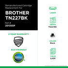 CIG - Cartouche de Toner Brother TN227BK Remise à Neuf - Rendement Élevé - Noir-3000