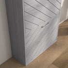 HOMCOM - Armoire à chaussures mince avec 3 tiroirs rabattables pour 12 paires - gris-Panneaux effet bois aux lignes épurées pour un style moderne dans toute maison 
