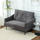 HOMCOM - Canapé 2 places avec dossier capitonné à boutons - gris-Le design moderne s'intègre parfaitement à toute décoration intérieure 