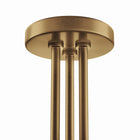 Modway - Stellar 3-Lumière Lumière de plafond semi-encastrée - Laiton satin opale-Ampoules non incluses