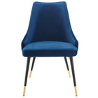 Modway - Adorn Touffe Performance Velvet Fauteuil d’appoint de salle à manger - Marine-Capacité du poids de la chaise : 300 lbs.