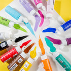 Mont Marte - Ensemble de 14 peintures acryliques Crafters Colour - Couleurs essentielles-Nettoyage facile: Sa formule non toxique à base d'eau se nettoie à l'eau chaude savonneuse tant qu'elle est encore humide, pour un nettoyage plus facile après utilisation