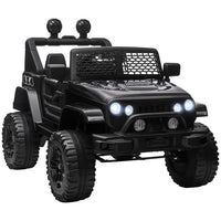 Aosom - camion jouet tout-terrain 12v pour enfants - noir-Livré avec une télécommande parentale permettant aux parents de contrôler la voiture à distance 