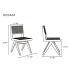 Manhattan Comfort - Ensemble de 4 chaises de salle à manger Hamlet 44,8 cm style industriel chic - Nature-Cadre en frêne massif américain avec des textures de grain naturelles