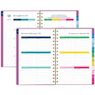 AT-A-GLANCE Agenda hebdomadaire/mensuel petit format Emily Ley Simplified 2027 - 8 1/2 po x 6 po - rose poly - bilingue-Les pages spéciales incluent «Le processus de simplification », « Comment utiliser l'agenda », « La simplicité ChallEnglish » et la « Bucket list »
