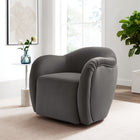 Modway - Compose Performance Velvet Fauteuil pivotant - Storm Grey-Rotation de 360°