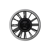 Monarch Specialties - Horloge - 16 po Rond - Horloge Murale - Argent - Noir - Transitionnel-Une horloge murale ronde de 16 pouces, élégante et tendance, au design transitionnel noir et argenté, pour votre décoration intérieure