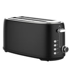 JS Gourmet - Grille-pain rétro 4 fentes longues - Noir-Capacité 4 tranches