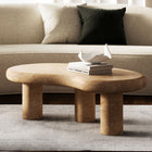 Modway - Elowen Intérieur - Terrasse extérieure Faux travertin texturé Table basse - Travertin-Nivelleurs non marqués
