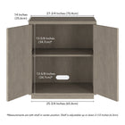 Hudson&Canal - Meuble d'appoint Alston 28 po de largeur - Chêne gris vieilli-8