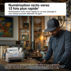 Epson - Scanneur de reçus et documents couleur recto verso sans fil RapidReceipt RR-620W-Gestion puissante des fichiers - numérisation des documents directement vers des fichiers Word et Excel; création de fichiers PDF entièrement consultables et modifiables à l’aide du logiciel sous licence inclus
