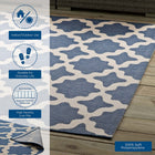 Modway - Cerelia Treillis marocains intérieurs et extérieurs Tapis 9 pi l x 12 pi L - Bleu et beige-Polypropylène 100% doux