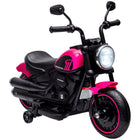 Aosom - moto électrique 6v pour enfants avec démarrage par bouton unique - rose-Roues à haute adhérence pour éclabousser dans les flaques d'eau 
