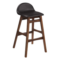 Modway - Juno Tabouret de bar - Brown - Ensemble de 2-Tabouret de bar en bois du milieu du siècle