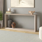Hudson&Canal - Console Osmond 64" L - Blanc aulne-Finition en blanc aulne aspect bois