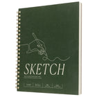 Gry Mattr - Carnet de croquis - 50 lb - Reliure à spirale - 100 feuilles - Vert-Reliure à spirale