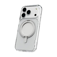 TUFF8 - Étui Glide360 Mag Transparent iPhone 17 Pro-Support rotatif à 360° : intégré, pivote à plusieurs angles pour un usage mains libres