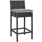 Modway - Convene Terrasse extérieure Tissu Tabouret de bar - Gris espresso-Pour divertir ou pour un usage quotidien