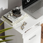 HOMCOM - Bureau d'ordinateur avec rangement - 39,4 po L x 15,7 po l x 29,5 po H - blanc-Montage requis