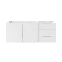 Modway - Vitality 48" Armoire de lavabo de salle de bain compatible double ou simple (non inclus) - Blanc-Vanité de salle de bain moderne