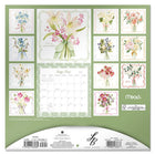 Mead - Calendrier décoratif Leah Bisch 2027, 12 po x 12 po, bilingue-Présente des illustrations mensuelles en couleurs pour embellir les espaces