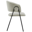 Modway - Nella Rembourré Chenille à bruyère Chaises de salle à manger Ensemble de 2 - Noir taupe-Assemblée requise