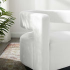 Modway - Spin Coupe Performance Velvet Fauteuil pivotant - Blanc-Rembourrage en mousse dense