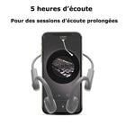MyBat - Casque Bluetooth à conduction osseuse ouvert SYB SonicPulse-Jusqu’à 5 heures d’autonomie - Batterie rechargeable pour écouter votre musique ou passer des appels toute la journée