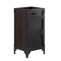 Modway - Steamforge 18" Armoire de toilette de salle de bain (lavabo non inclus) - Noyer noir-Meuble de salle de bain industrielle moderne