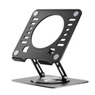 Uncaged Ergonomics - Support pivotant et réglable pour ordinateur portable et téléphone RISE - Noir-Les deux supports sont dotés de caoutchouc antidérapant sur la partie inférieure de la base ainsi que sur la surface supérieure pour éviter les glissements, les rayures et assurer une prise stable.